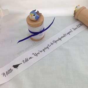 Pregnancy announcement, baby announcement, new baby, secret message, custom, A little bird told me, You are going to be grandparents