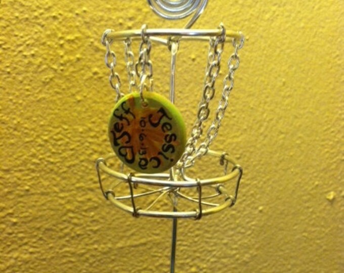 Disc Golf Basket Personalized Ornamental or Cake Topper Art Etsy