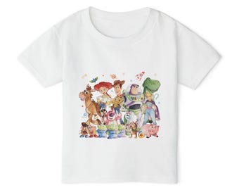 Toy Story Characters Toddler T-Shirt | Animated Movie Crew Tee