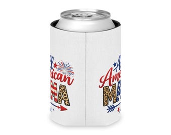 Portabevande termico All American Mama Can Cooler / Fuochi d'artificio Patriotic Leopard Stars