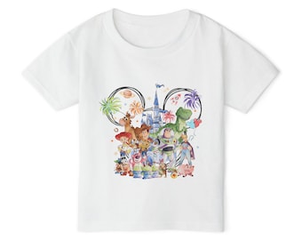 TODDLER Disney Parks Toy Story Watercolor Characters T-Shirt | Castle & Friends Tee