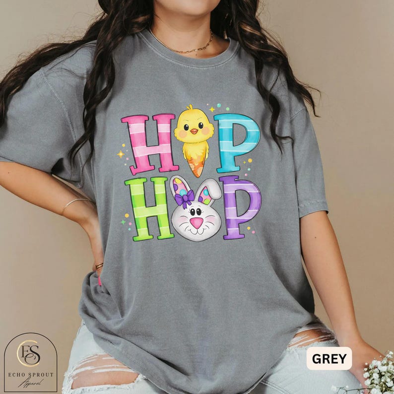 Hip Hop Easter Bunny Shirt, Kids Easter Graphic Tee, Comfort Colors ...