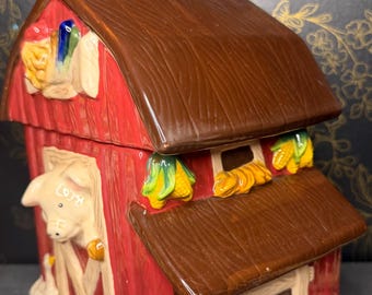 Vintage barn cookie jar