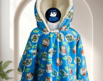 ToyS Car Seat Poncho, Woody and Buzz Inspired poncho, Birthday gift, Christmas present, Winter coat.