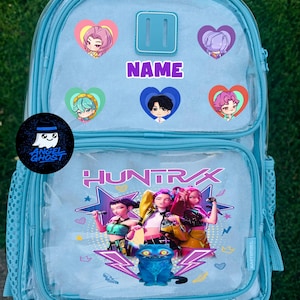 Custom K-pop Demon Hunter Clear Back Pack / Huntrix / Saja Boys