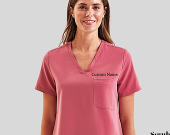 Custom Embroidered Scrub Top Personalized Medical Uniform Nurse Shirt