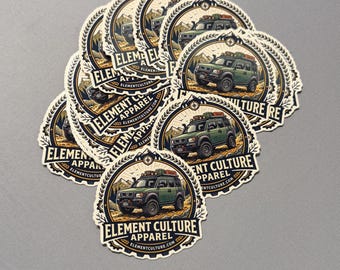 Element Culture Apparel Stickers, 3" x 3"