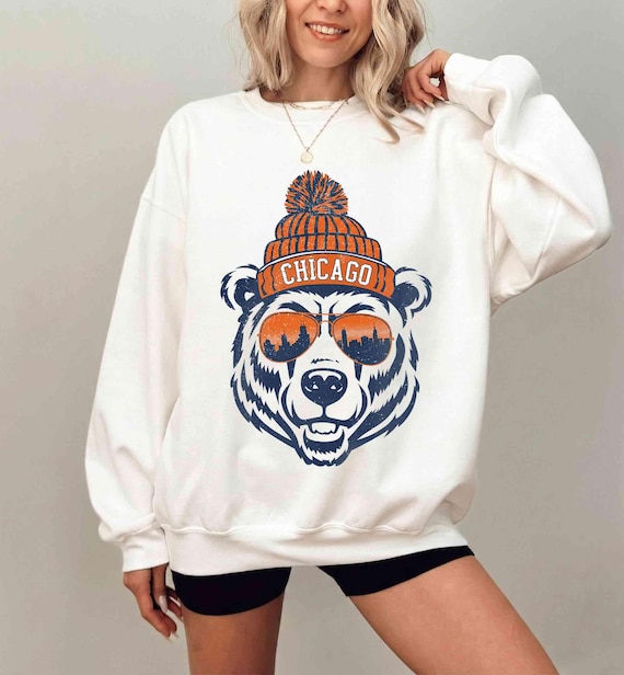 Vintage Chicago Football PNG, Retro Chicago Game Day Digital Design, Trendy Football Fan PNG, Chicago Bear Style Gift, DIgital Download