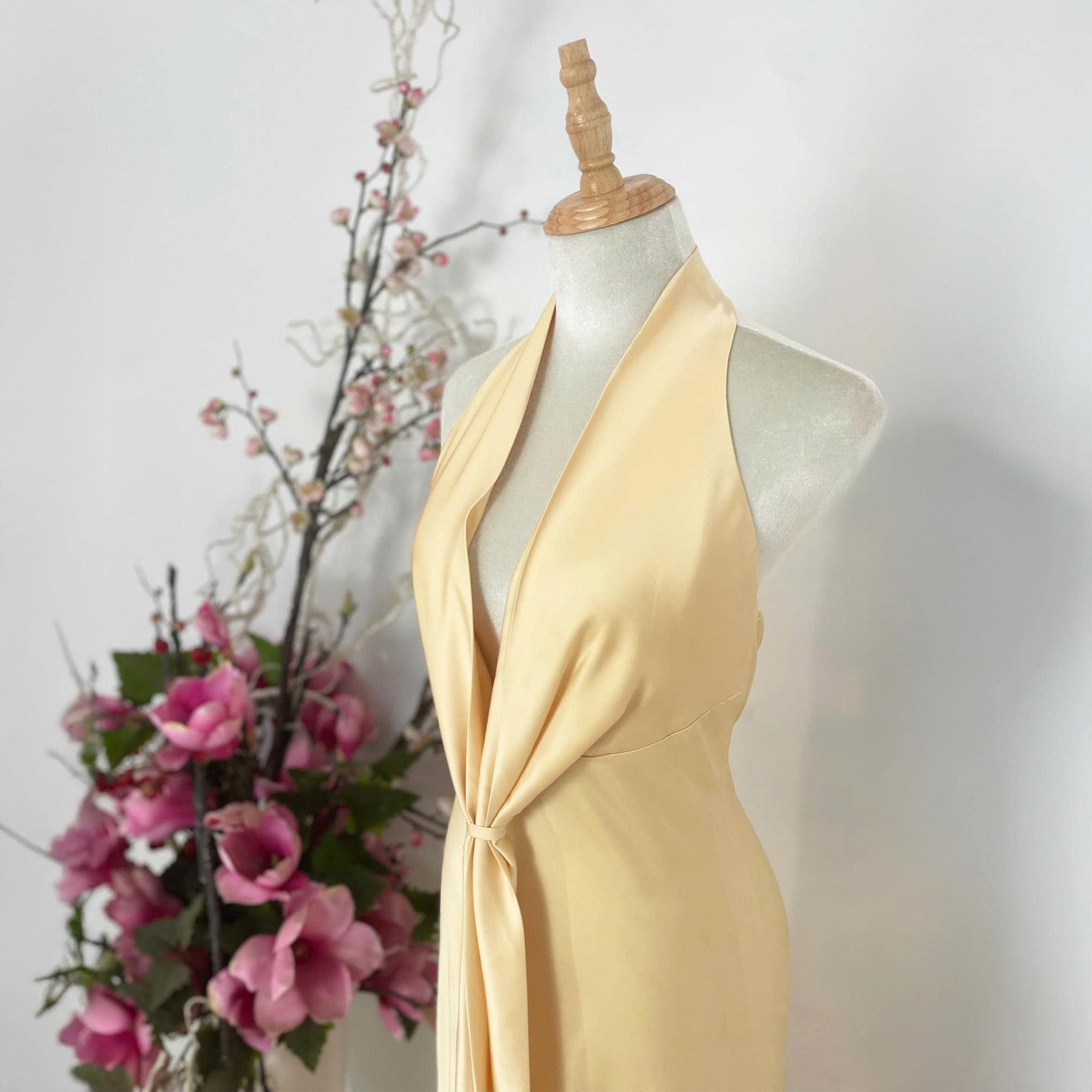 Elegant Backless Silk Dress, Satin Halter Maxi Dress, Long Silk Evening Gown Wedding Guest Dress, Bridesmaid Formal Dress Vintage Party Gown - Etsy Elegant Backless Silk Dress, Satin Halter Maxi Dress, Long Silk Evening Gown Wedding Guest Dress, Bridesmaid Formal Dress Vintage Party Gown - Etsy