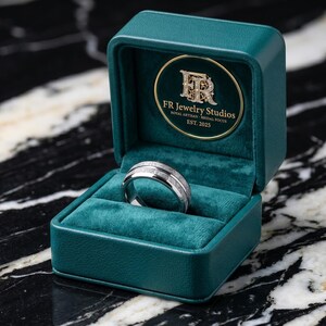 Mens S 925 Silver Meteorite Pattern Wedding Band, Unique Promise Ring For Him,