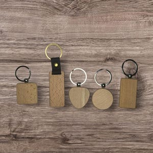 CUSTOMIZABLE wooden key ring