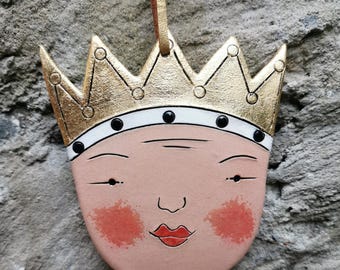Happy Prince ceramic Christmas decoration