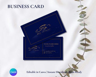 Luxury Business Card Template for Private Chauffeur (Instant Download)