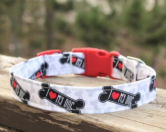 Heart Dog Collar, Love Dog Collar, Bone Dog Collar, I Love My Dog Collar, Red Dog Collar, Black Dog Collar, Boy Dog Collar, Girl Dog Collar