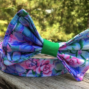 Succulent Dog Collar, Summer Dog Collar, Cactus Dog Collar, Plant Dog Collar, Dog Collar, Dog Collar with a Bow tie, Dog Collar for a Boy