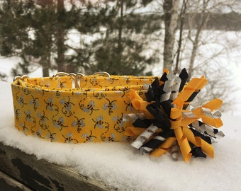 Dog Collar, Bee Dog Collar, Bumble Bee Dog Collar, Spring Dog Collar, Insect Dog Collar, Summer Dog Collar, Dog Collar for Girl, Bumble Bees