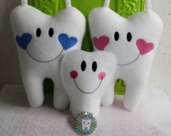 Personalized Tooth Fairy Pillow with Hanger & Alert Light - Embroidered Fleece