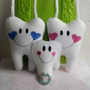 Personalized Tooth Fairy Pillow with free "I Lost my Tooth" pin