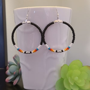 Southwestern Style Beaded Hoops