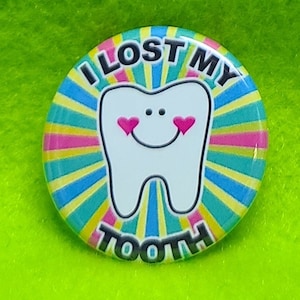 Tooth Fairy Pillow & Free Button, plush,embroidered comes with Lost my Tooth button image 4