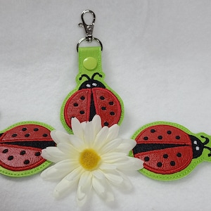 Ladybug Keychain, Ladybug Key Chain, Ladybug Key Ring, Ladybug Zipper Pull, Lady Bug Swivel Clip