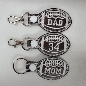 Football Keychain  Personalized Football Key Chain  Football Key chain  Football Key Fob  Football Gift