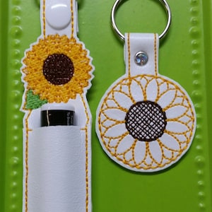 Sunflower Key Chain, Sunflower Lip Gloss Holder