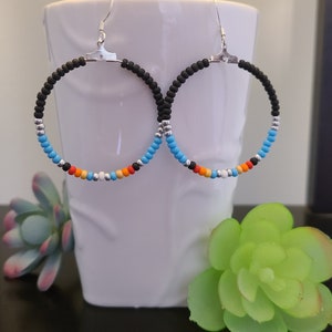 Southwestern Style Beaded Hoops