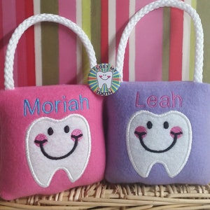 Tooth Fairy Pillow & Free Button, plush,embroidered comes with Lost my Tooth button image 5