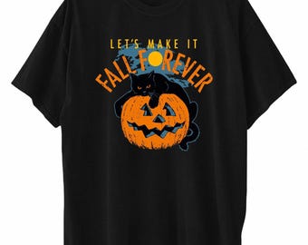 Neutrales T-Shirt, bequeme Farbe mit kurzen Ärmeln, lässiges T-Shirt, Spaß und gruseliges Herbstgeschenk,