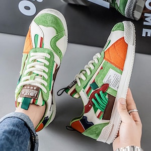 Handgefertigte atmungsaktive Sportschuhe: Lässige Turnschuhe für Damen