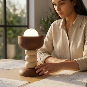 Vikasit Table Lamp | Bespoke Sidetable Lamp