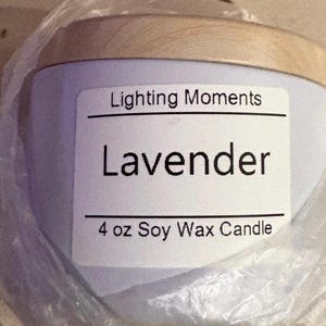 Hand poured soy candles 4 oz Lavender Scent