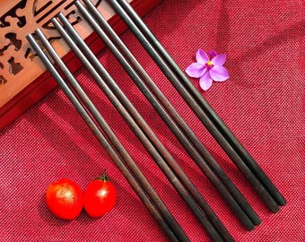Set 5 or 10 Pairs Handmade Natural Wooden Chopsticks | Handmade Wooden Chopsticks | Traditional Dining Utensils | Eco Friendly Gift