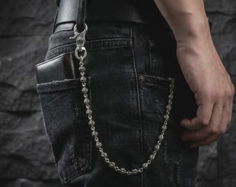Cadena para cartera Punk Cross – Cadena para jeans estilo motero gótico hecha a mano, cadena para bolso estilo hip hop, regalo de joyería alternativa unisex, regalo para él.