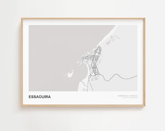 Essaouira Landscape Map Print, Essaouira Marrakesh-Safi Modern Map Poster, Essaouira City Map, Essaouira Urban Map, Essaouira Travel Gift