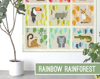 Rainbow Rainforest Elizabeth Hartman Quilt Pattern