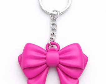 Bow Keychain STL 3MF Files - 3D Print Model - Digital Download