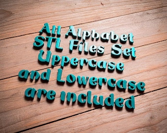 Alphabet STL Files for Printing - Printable Letters - Digital Download