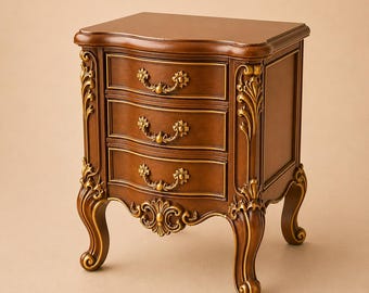 Baroque Rococo / Nightstand STL – 1:12 Dollhouse Miniature Furniture – Bedside Table 3D Print File – FDM Optimized
