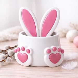 Easter STL - Bunny Basket - 3D-printerbestanden voor Pasen - digitale download