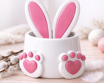 Easter STL - Bunny Basket - Easter 3D Printer Files - Digital Download