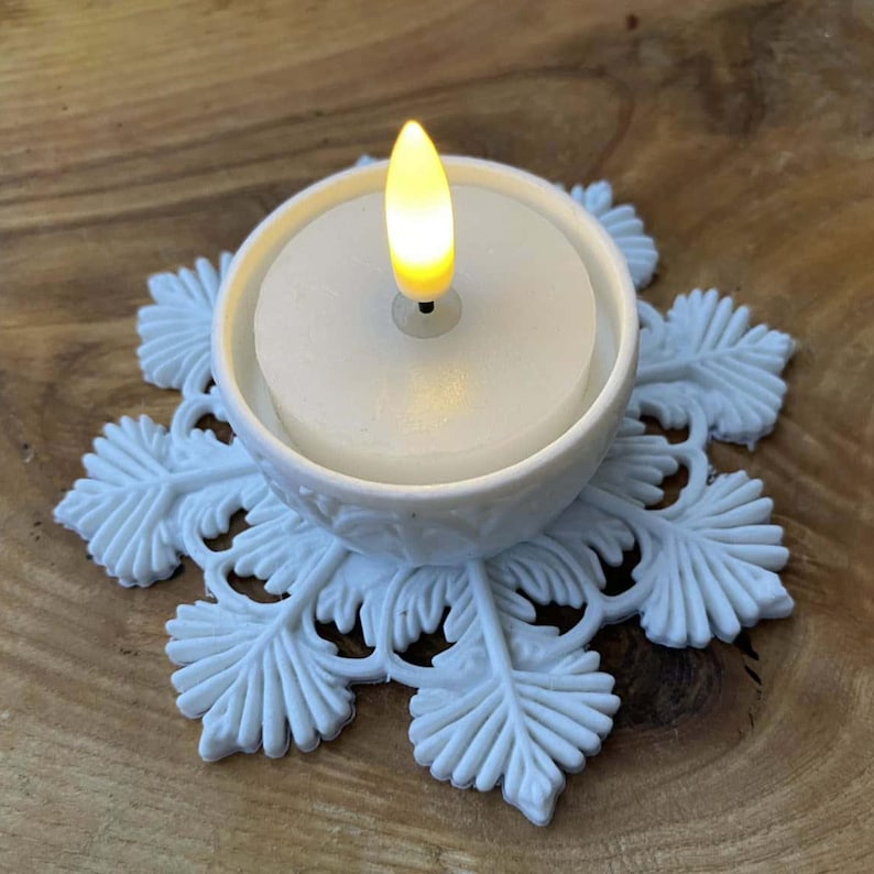 Snowflake Tea Light Stl File Snowflake Tea Light Holder STL – Winter Holiday Decor (3D Print File ...