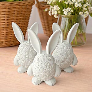 Bunny STL – Easter STL 3MF Files - Digital Download image 1