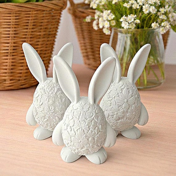 Bunny STL – Easter STL 3MF Files - Digital Download