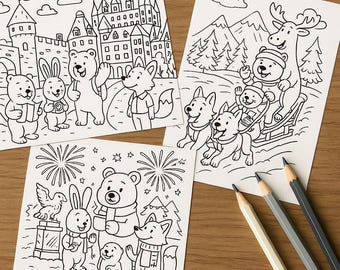 Kolorowanka dla dorosłych: Kanadyjskie krajobrazy (PDF)