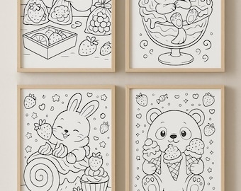 かわいい動物の塗り絵 | 印刷可能なPDF、リラックスできるアート