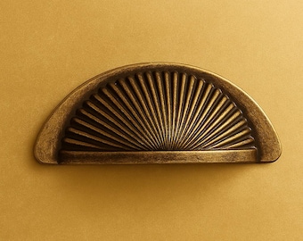 Metal Half Moon Cabinet Handle: Anti-Tarnish Shell Design