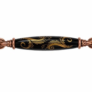 Antique Copper Black Cabinet Handle, Rustic Porcelain Drawer Pull, Vintage Furniture Hardware, Farmhouse Kitchen Cabinet