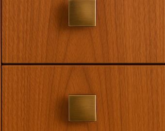 Modern Aluminum Square Cabinet Knob: Dresser & Drawer Pull